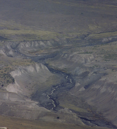 'Canyons' below Mount St Helens