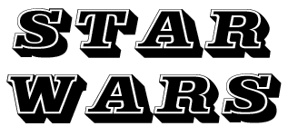 Replica of logo for Star Wars